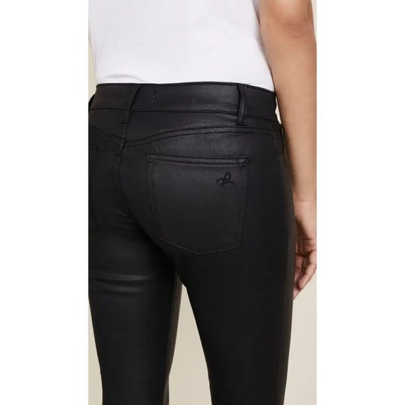 DL1961 Emma Power Legging Lamb Leather Skinny Jeans Coated Denim Edgy Sz 29 - Picture 16 of 16